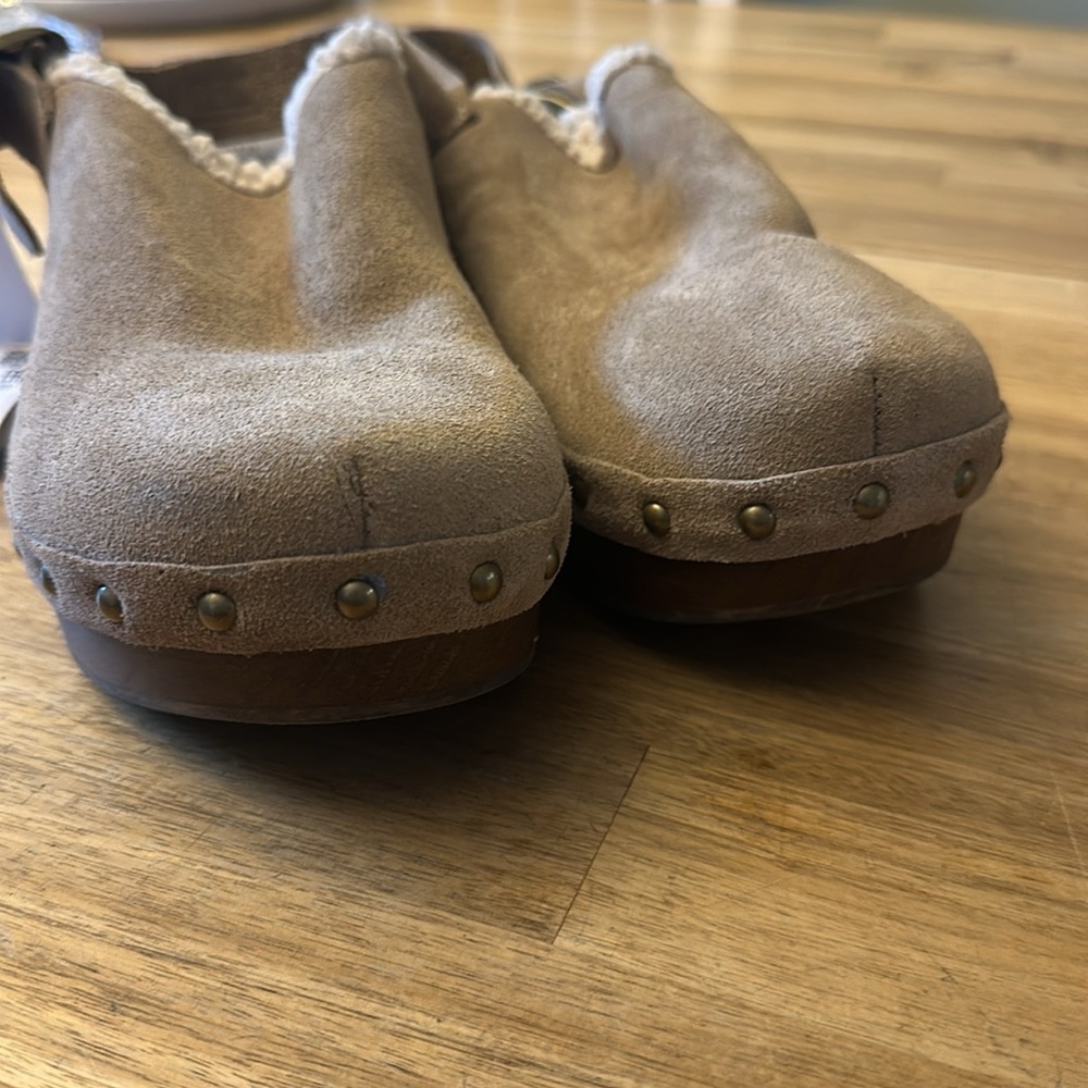 Zara Split Suede Studded Clogs - image 8
